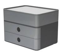 HAN 1100-19 - Cassettiera SMART-BOX PLUS ALLISON, design moderno, con 2 cassetti e porta utensili, colore: granite grey