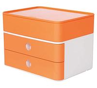 HAN 1100-81 - Cassettiera SMART-BOX PLUS ALLISON, design moderno, con 2 cassetti e porta utensili, colore: apricot orange