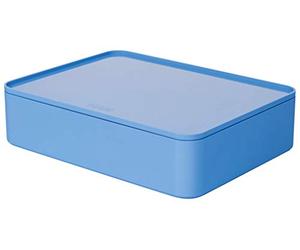 HAN 1110-84 - SMART-ORGANIZER ALLISON, pratico portautensili impilabile con vassoio interno e coperchio, colore: sky blue