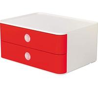 HAN 1120-17 - SMART-BOX ALLISON, cassettiera impilabile con 2 cassetti, colore: cherry red