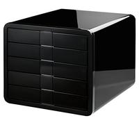 HAN 1551-13, Cassettiera i-Box, cassettiera innovativa e premiata in qualità superiore. Con 5 cassetti chiusi. Nero.