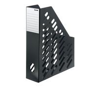 HAN 1600-13 - Portadocumenti verticale "1600 Klassik", per formato C4, clip con etichetta scrivibile inclusa, colore: Nero