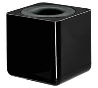 HAN 1x Dispenser per graffette antiscivolo nero lucido I-LINE | Prodotto in Germania, 69x69x70 mm, anello magnetico, dispenser di punti metallici, fermagli, scrivania, magnetico, ufficio