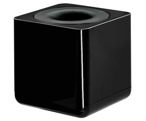HAN 1x Dispenser per graffette antiscivolo nero lucido I-LINE | Prodotto in Germania, 69x69x70 mm, anello magnetico, dispenser di punti metallici, fermagli, scrivania, magnetico, ufficio