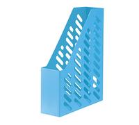 HAN 1x portariviste CLASSIC azzurro A4/C4 con foro per maniglia | Prodotto in Germania, formato A4/C4, 76x246x315 mm, vassoio per documenti, portadepliant, vassoio per documenti, per quaderni