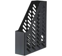 HAN 1x portariviste CLASSIC nero A4/C4 con foro per maniglia, in plastica | Prodotto in Germania, formato A4/C4, 76x246x315 mm, vassoio per documenti, portadepliant, vassoio per documenti, per quaderni