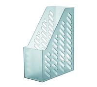 HAN 1x portariviste grigio traslucido formato A4/C4 con etichette extra | Prodotto in Germania, formato A4/C4, 115x246x315 mm, portariviste, vassoio per documenti, porta brochure, vassoio da scaffale