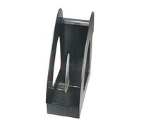 HAN 1x portariviste nero GALAXY con clip per etichette extra larga | Prodotto in Germania, formato A4/C4, 120x285x305 mm, portariviste, vassoio per documenti, porta brochure, vassoio da scaffale