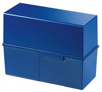 HAN 1x scatola per schede blu DIN A5 500 schede 228x102x171 mm plastica | Prodotto in Germania, formato DIN A5, 228x102x171 mm, apprendimento del vocabolario, scatola per flashcard, scatola didattica