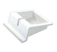 HAN 1x Supporto per tablet bianco con impugnatura morbida e fermacavo
