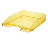 HAN 1x vaschetta portacorrispondenza CLASSIC TRASPARENTE, giallo | Prodotto in Germania, formato A4/C4, 255x348x65 mm, vassoio portadocumenti, vassoio per archiviazione, vassoio per lettere