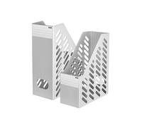 HAN 2x portariviste Portadocumenti verticali CLASSIC, grigio chiaro | Prodotto in Germania, formato A4/C4, 115x246x315 mm, portariviste, vassoio per documenti, porta brochure, vassoio da scaffale