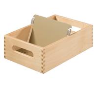 HAN 506-0, Wooden card index tray A6 landscape, for 900 cards, metal base/suppor