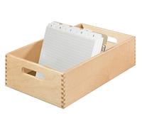 Han 507-0 - Schedario per 900 schede, formato A7 orizzontale, in legno, 126 x 54 x 250 mm