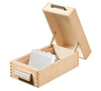 Han 507-0 - Schedario per 900 schede, formato A7 orizzontale, in legno, 126 x 54 x 250 mm