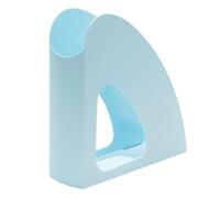 HAN 6x portariviste RE-LOOP portadocumenti verticali, blu pastello | Prodotto in Germania, formato A4/C4, plastica riciclata, 76x239x256 mm, portariviste, portadepliant, vassoio portadocumenti
