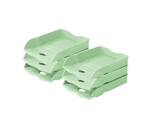 HAN 6x vaschetta portacorrispondenza RE-LOOP verde pastello A4/C4 | Prodotto in Germania, formato A4/C4, 255x348x65 mm, vassoio portadocumenti, vassoio per archiviazione, vassoio per lettere