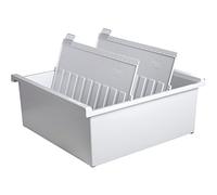Han 954-0-1-11 - Schedario per circa 1.300 cartellini formato A4 orizzontale, 325 x 140 x 347 mm, grigio chiaro