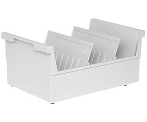 Han 966-0 - Schedario, per circa 800 schede, formato A6 orizzontale, in legno, 171 x 76 x 235 mm, colore: Grigio chiaro
