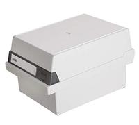 Han 966-11 - Contenitore per schede archivio, capacità: 800 schede, formato A6, in plastica, Grigio chiaro, 176 x 140 x 248 mm