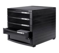 Han 1505-13 - Cassettiera con 5 cassetti chiusi, colore: Nero