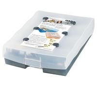 Han CROCO 2-6-19 Schede Flash A8, tra cui 100 carte, 19 scatole e 1 matita, blu traslucido.