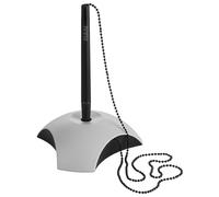 Han Delta - Penna con supporto e catena, 59 x 150 x 59 mm Grigio chiaro / nero