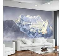 HAN MAN XIU Carta da parati 3D autoadesiva con paesaggio montano innevato, ideale come sfondo per il divano del soggiorno, un'opera d'arte per la decorazione della casa.