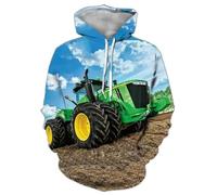 HAN MAN XIU Felpa con Cappuccio Serie Tractor con Tecnologia di Stampa 3D, Comoda e Casual, Stile Hip Hop Streetwear, Taglia Ampia, per Ragazzi e Ragazze