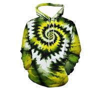 HAN MAN XIU Felpa con Cappuccio Stampata con Motivo a Spirale Tinto in Filo per Uomo e Donna, Felpa Casual Streetwear Sportiva