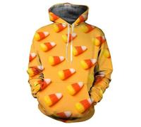 HAN MAN XIU Felpa con Cappuccio Stampata in 3D con Motivo Caramella Lecca-Lecca, da Uomo e da Donna, Maniche Lunghe, Felpa Primaverile e Autunnale