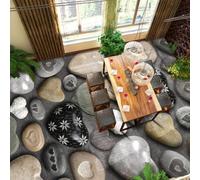 HAN MAN XIU Piastrelle decorative 3D autoadesive per pavimenti, con un design creativo a forma di cuore, ideali per camera da letto e bagno