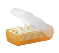 HAN - Porta bigliettini formato DIN A8 Traslucente-arancione Schedaritto CROCO A