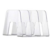 HAN Porta-catalogo SORTER - 1 pezzo, icona di design per ambienti moderni, con 3 scomparti, trasparente