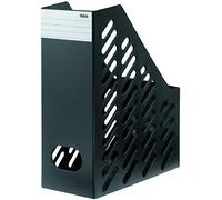 Han - Portariviste da tavolo Klassik XXL in plastica di alta qualità, formato C4, completo di etichetta, 11,5 x 24,8 x 14,5/32 cm, Nero