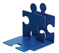Han - Reggi CD/libri a forma di tessere di puzzle, 123 x 142 x 171 mm, confezione da 2 pezzi blu