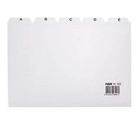 HAN Registro A - Z, DIN A5 orizzontale, 25 pezzi, registro di scheda, registro guida per cartoncini e cartelloni, 985, grigio