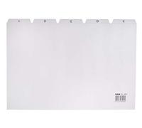 HAN Registro A - Z, per formato A4, registro di schede, registro guida, per schedario e trogo, polipropilene, A4, 984, grigio