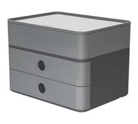 HAN 1100-19 - Cassettiera SMART-BOX PLUS ALLISON, design moderno, con 2 cassetti e porta utensili, colore: granite grey