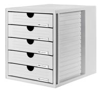 Han cassettiera 1450-11 grigio luminescente din a4 c4 numero cassetti 5