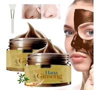 Hana Ginseng Face Mask - 2024 New Korean Hana Ginseng Peel off Face Mask,Herbal Refining Peel-Off Facial Mask,Korean Peel off Face Mask,Ginseng Mask Korean,Hana Ginseng Mask Anti Aging (2Pcs)