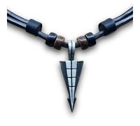 HANA LIMA Collana in pelle con ciondolo a forma di testa di lancia per uomo e donna regolabile Collana da surfista