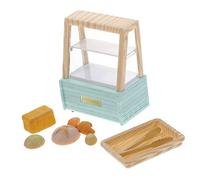 HANABASS 1 Set Decorazioni di mobili per pane fornitura di case delle bambole mini vetrina per il pane armadietto per casa delle bambole in miniatura mini armadietto per il pane addominali