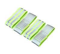 HANABASS 1 Set Fasce Riflettenti da Polso per Corsa Notturna E Outdoor Regolabili Elastiche E Leggere Braccialetti di Sicurezza Alta visibilità per Ciclismo E Sport Serali 4 Pezzi
