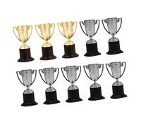HANABASS 1 Set Mini Trofei Plastica per Premio Riutilizzabili Oro E Medaglie per Scuola E Concorso 10