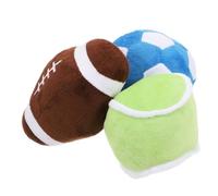 HANABASS 1 set Palline Peluche per da Giocattoli Sportivi Morbidi Include Calcio Pallone da Rugby e Tennis Indoor e Pulizia Denti Materiale Sicuro e Confortevole