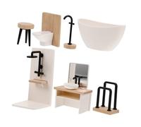 HANABASS 1 Set Piccoli Mobili Simulati Mobili Da Bagno in Miniatura Piccoli Mobili Per La Casa Bambola Del Bagno Accessori in Miniatura Delle Bambole Piccole Miniature Di Mobili Di Legno