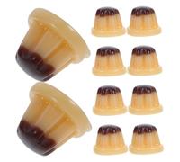 HANABASS 10 Pezzi Budino di simulazione Mini Food Making Kit mini di simulazione Giocattoli di simulazione della casa Gioca cibo da cucina cose di miniera plastica