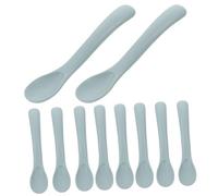 HANABASS 10 pezzi Cucchiai in Silicone per Svezzamento Flessibili e Morbidi per e Design Ergonomico e Compatto per Indipendenza Alimentare Ragazzo Ragazza