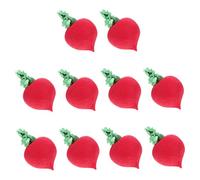 HANABASS 10 Pezzi di mini carota il mini verso lo rende un mini cibo Carote Miniature giocattolo alimentare Bambola Cibo di simulazione mini decorazione vegetale finta resina rosso